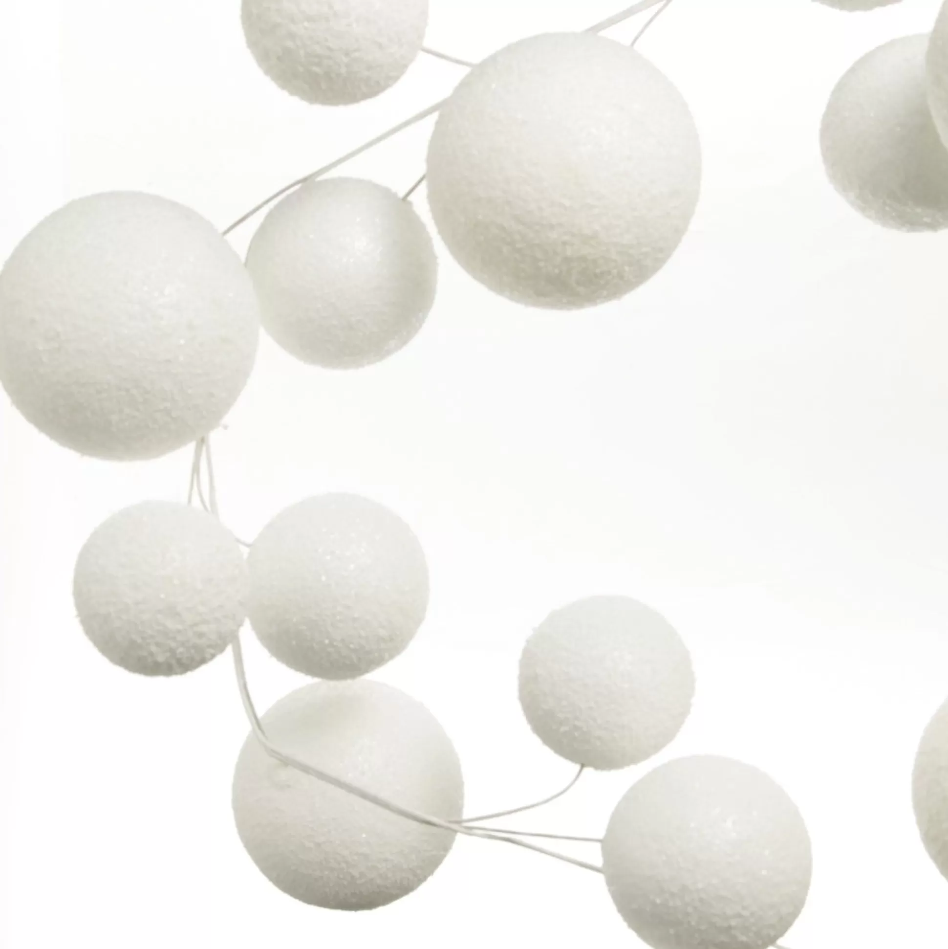 White Snowball Christmas Garland Tree Garlands |