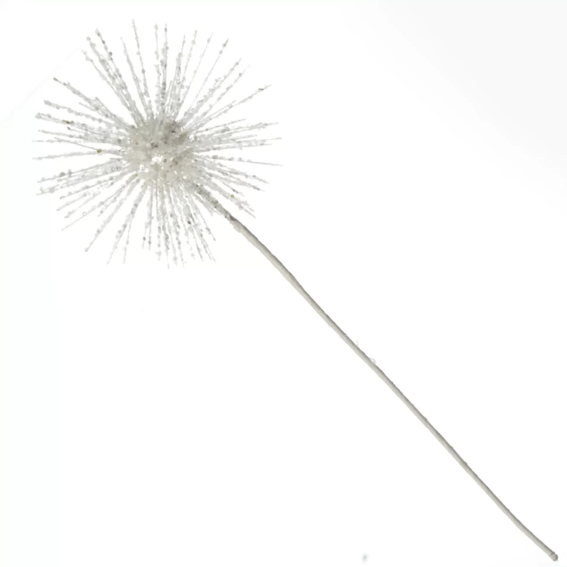 White Starburst Sparkle Pick Christmas Tree Picks |