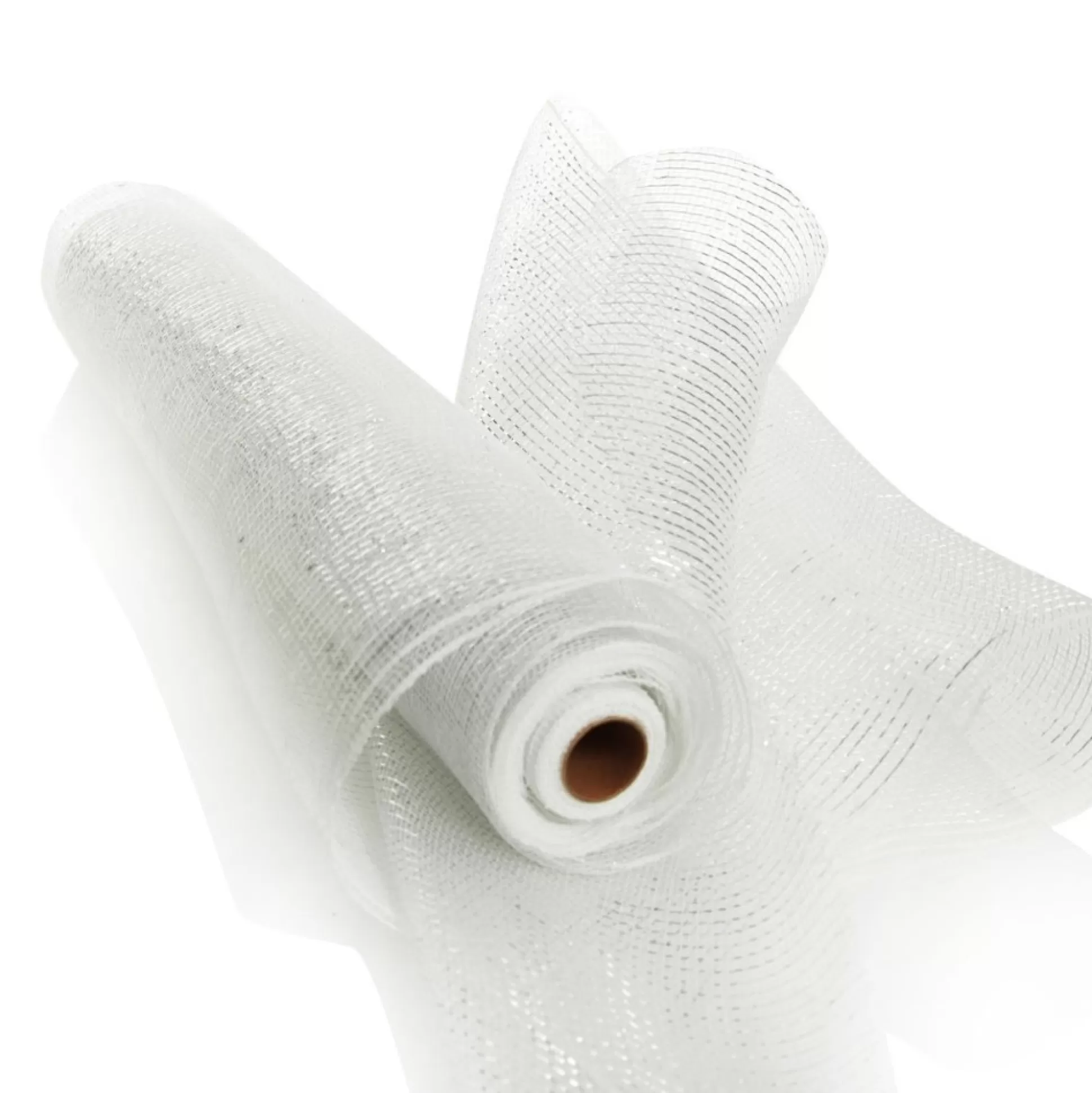 Wide Metallic White Decomesh Roll Diy Wreaths |