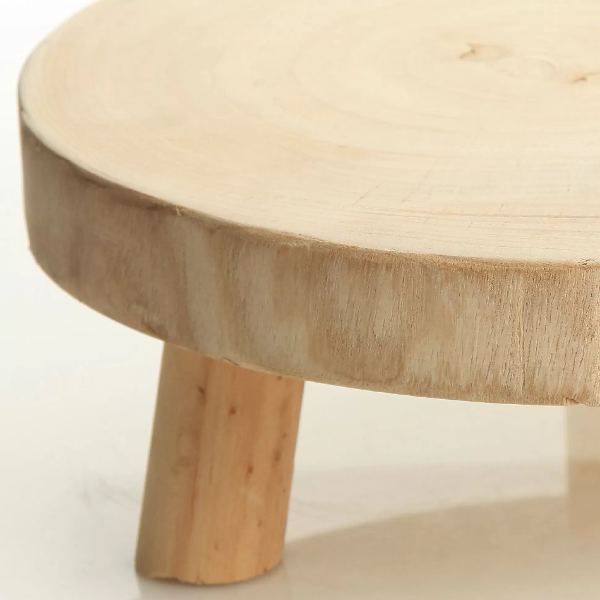 Wooden Footed Round Wooden Table Centrepiece Large Christmas Table Decor |